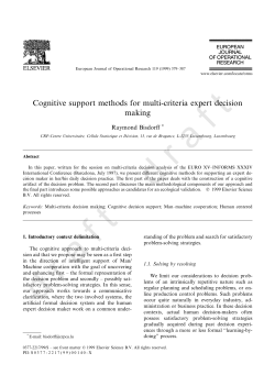 Cognitive support methods for multi