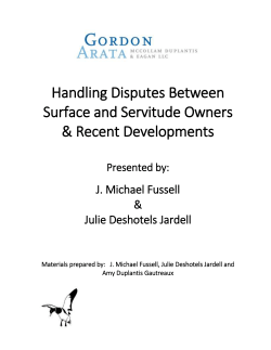 Handling Disputes Between Surface and Servitude