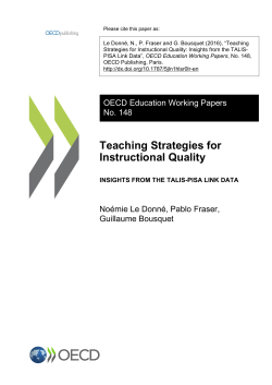 Teaching Strategies for Instructional Quality