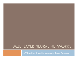 multilayer neural networks