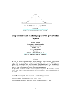 On percolation in random graphs with given vertex
