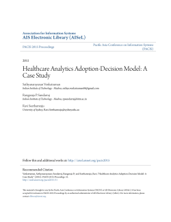 Healthcare Analytics Adoption-Decision Model: A Case Study