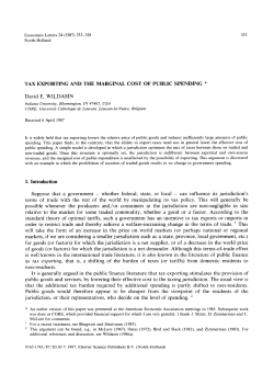 Tax Exporting and the Marginal Cost of Public