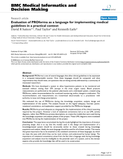 Evaluation of PROforma as a language for implementing medical