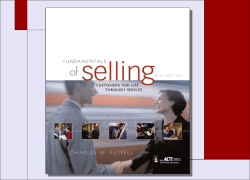 Fundamentals of Selling