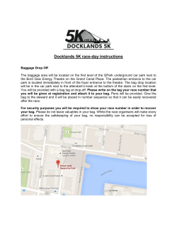 Race Day Instructions