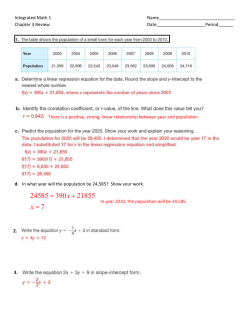 Integrated Math 1 Name_______________________________