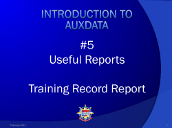 Training Record Report - the Information Technology Group