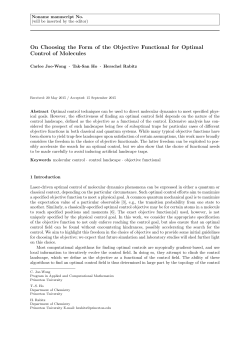 On Choosing the Form of the Objective Functional for Optimal