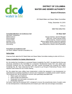 Dec 18, 2015 Dc Retail Water and Sewer Rate