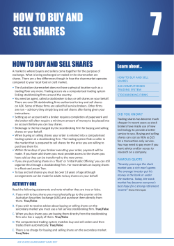 how to buy and sell shares - Sharemarket Game