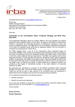 Proposed Strategy and Work Plan, 2014-2018