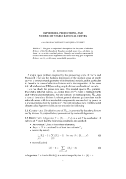 HYPERTREES, PROJECTIONS, AND MODULI OF