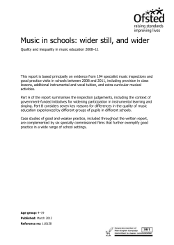 Music in schools