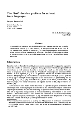 decision problem for rational trace languages