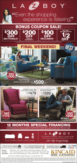 300 $100 $200 1/2 - La-Z-Boy