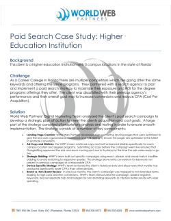 Paid Search Case Study: Higher Education
