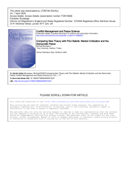 Market Civilization and the Democratic Peace