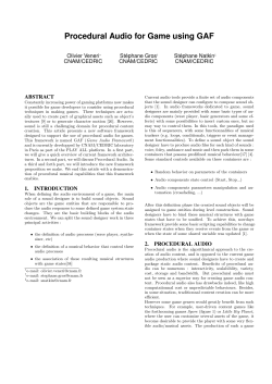 Procedural Audio for Game using GAF