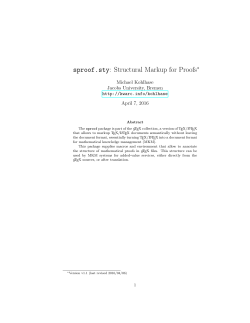 sproof.sty: Structural Markup for Proofs