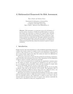 A Mathematical Framework for Risk Assessment