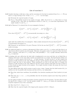 List of exercises 5 - IC