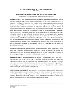 US Bank &ldquo;Financial Genius 2017 Scholarship Sweepstakes&rdquo; Official