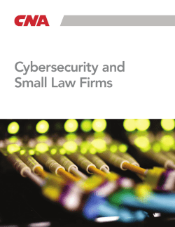 Cybersecurity and Small Law Firms