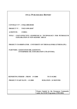 The report describes the work done in the last period