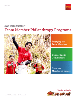 Team Member Philanthropy Programs