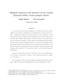 Optimal taxation in the presence of tax evasion: Expected utility