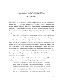 Comments on Gauker`s Word and Image