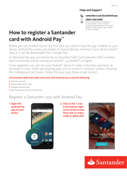 How to register a Santander card with Android Pay