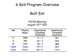 Hall A: Ongoing 6 GeV Program