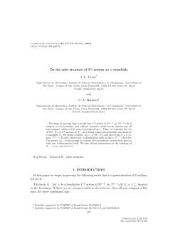 On the orbit structure of Rn-actions on n-manifolds - Icmc-Usp