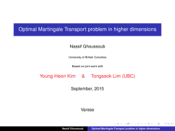Optimal Martingale Transport problem in higher dimensions