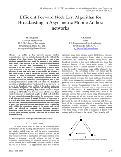 Efficient Forward Node List Algorithm for Broadcasting in