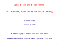 Social Beliefs and Social Norms: II