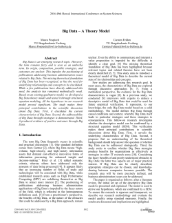 Big Data &mdash; A Theory Model