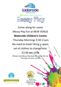 Come along for some Messy Play fun at NEW VENUE Waterside