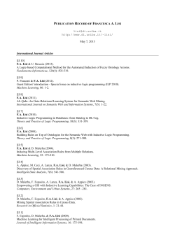 http://www.di.uniba.it/~lisi/ May 7, 2013 International