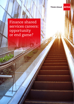 Finance shared services careers: opportunity or end game?