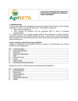 From April 2014 no candidates will be allowed access to