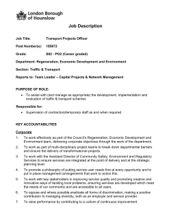 Job Description and Person Specification