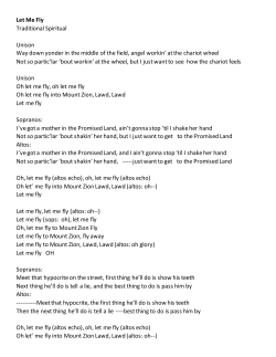 Let Me Fly Traditional Spiritual Unison Way down