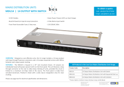 MAINS DISTRIBUTION UNITS MDU14 | 14 OUTPUT WITH SWITCH