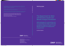 The Department for Work and Pensions Social Cost