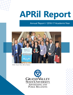 The APRil Report - Grand Valley State University