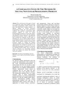 a comparative study of the methods of solving non