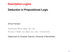 Deduction in Propositional Logic